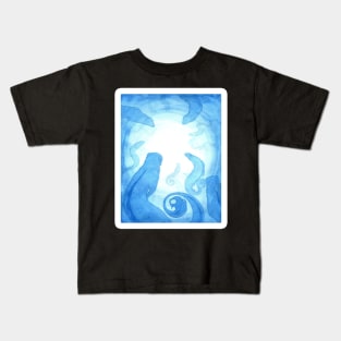 The Mermaid Ferrets - White Outlined Version Kids T-Shirt